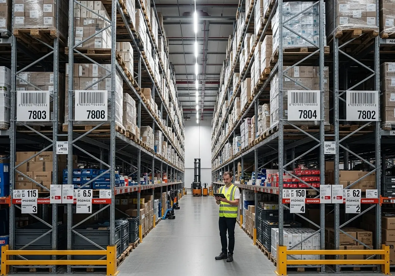 Professional warehouse inventory management system in action